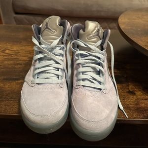 Air Jordan 5 Size 8 Womens silver tongue used GOOD CONDITION